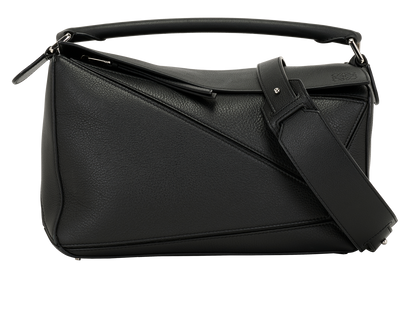Medium Puzzle, &pound;1,800, Handbags, Black, Leather, Front view